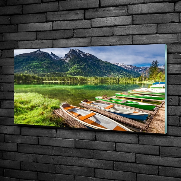 Tablou din Sticlă Barci pe lac