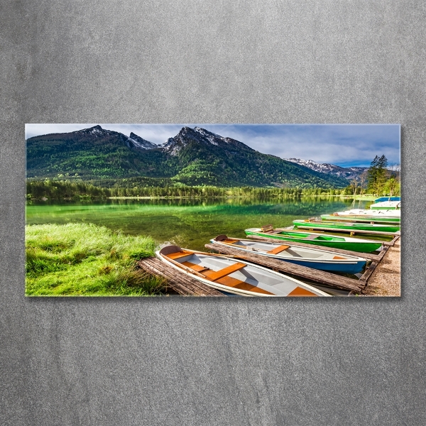 Tablou din Sticlă Barci pe lac