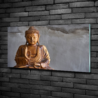 Tablou Printat Pe Sticlă buddha din lemn