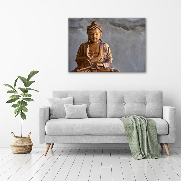 Tablou Printat Pe Sticlă buddha din lemn