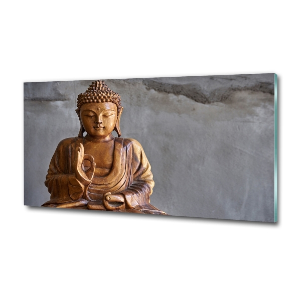 Tablou Printat Pe Sticlă buddha din lemn