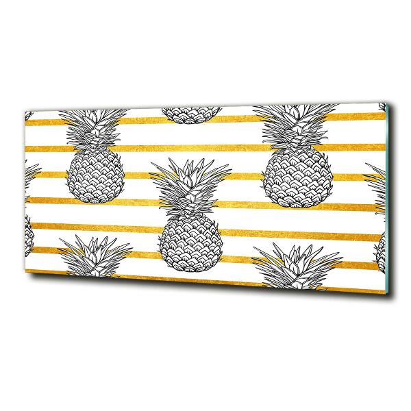 Tablou sticlă benzi de ananas