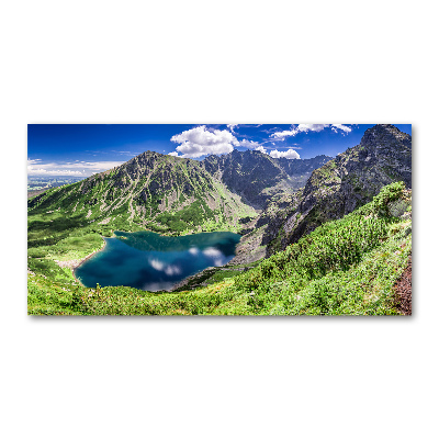 Tablou Printat Pe Sticlă Negru iaz Tatry