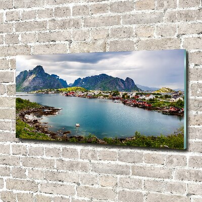 Fotografie imprimată pe sticlă Lofoten din Norvegia