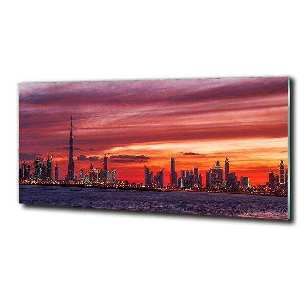 Tablou sticlă Sunset Dubai