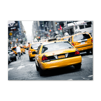 Tablou Printat Pe Sticlă New York taxiuri