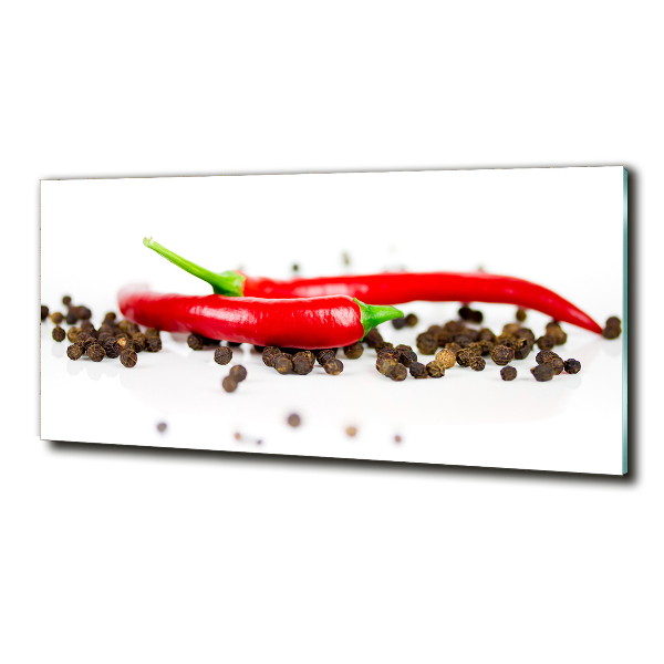 Fotografie imprimată pe sticlă Chilli și piper
