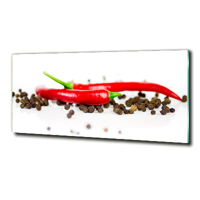 Fotografie imprimată pe sticlă Chilli și piper