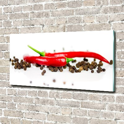 Fotografie imprimată pe sticlă Chilli și piper