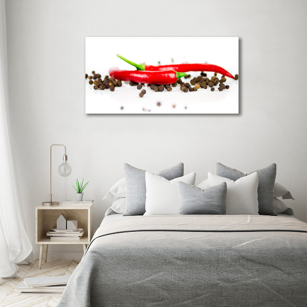 Fotografie imprimată pe sticlă Chilli și piper