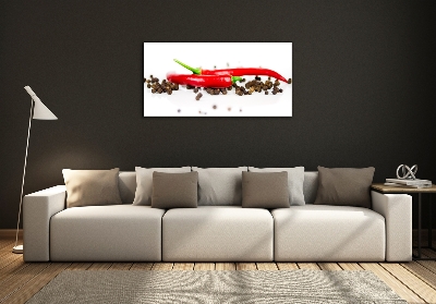 Fotografie imprimată pe sticlă Chilli și piper