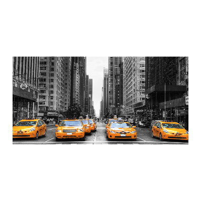 Tablou Printat Pe Sticlă New York taxiuri