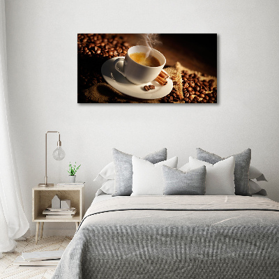 Fotografie imprimată pe sticlă Cafea într-o ceașcă