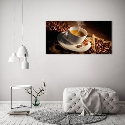 Fotografie imprimată pe sticlă Cafea într-o ceașcă