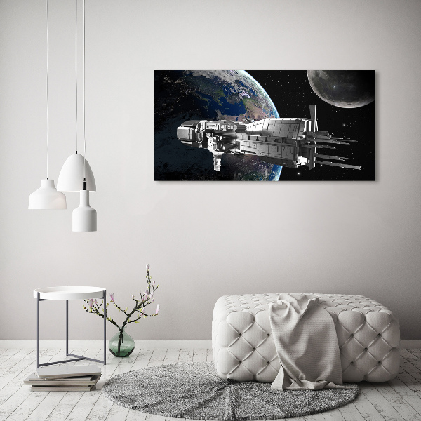 Fotografie imprimată pe sticlă Nava spatiala