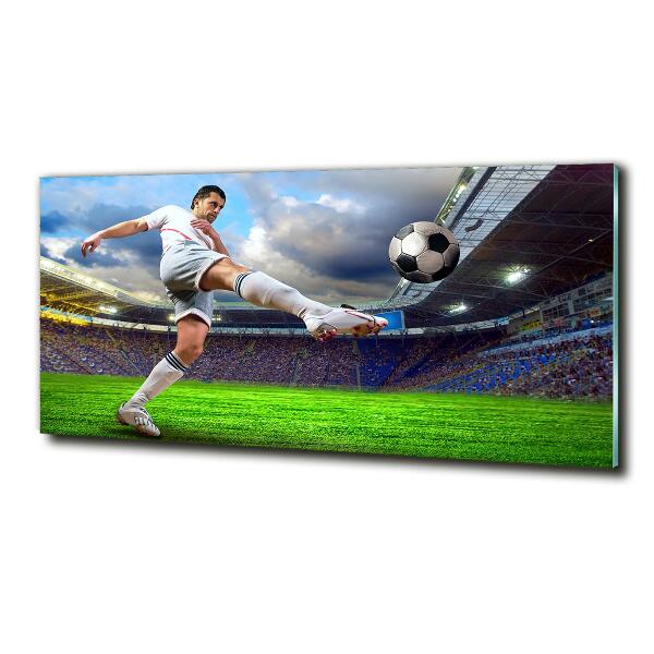 Fotografie imprimată pe sticlă jucător de fotbal pe stadion