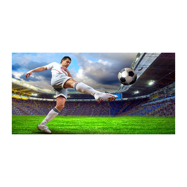 Fotografie imprimată pe sticlă jucător de fotbal pe stadion