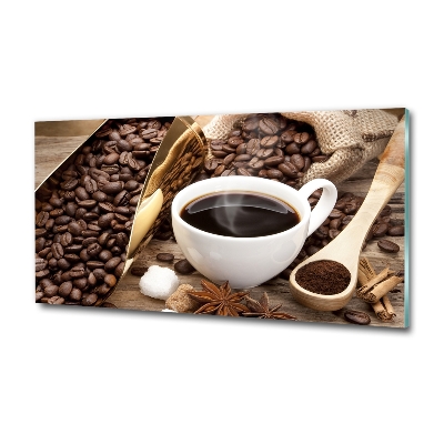 Tablou Printat Pe Sticlă ceașcă de cafea