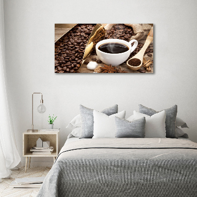 Tablou Printat Pe Sticlă ceașcă de cafea