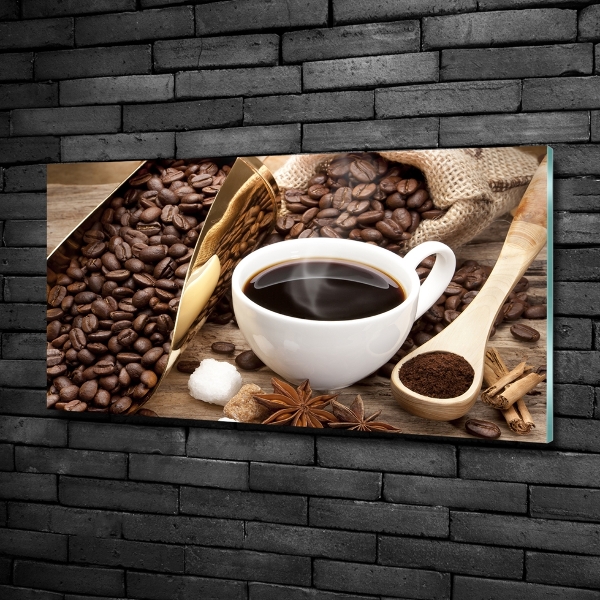 Tablou Printat Pe Sticlă ceașcă de cafea
