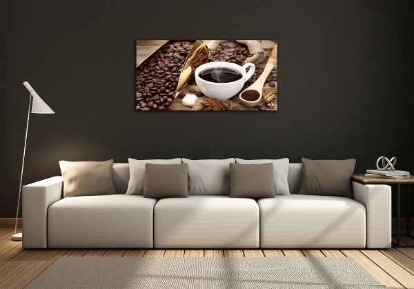 Tablou Printat Pe Sticlă ceașcă de cafea