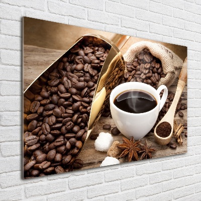 Tablou Printat Pe Sticlă ceașcă de cafea