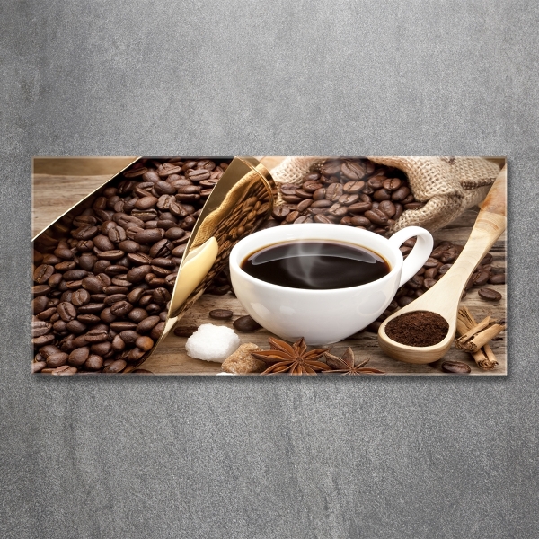 Tablou Printat Pe Sticlă ceașcă de cafea