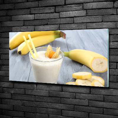 Tablou pe pe sticlă banane cocktail