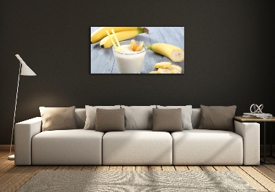 Tablou pe pe sticlă banane cocktail