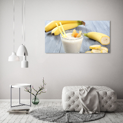 Tablou pe pe sticlă banane cocktail
