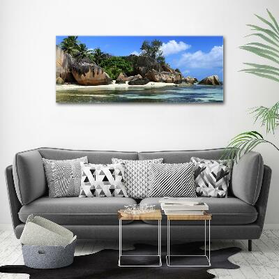 Fotografie imprimată pe sticlă Seychelles panorama