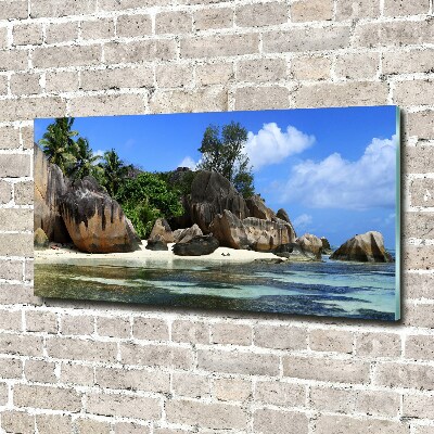 Fotografie imprimată pe sticlă Seychelles panorama