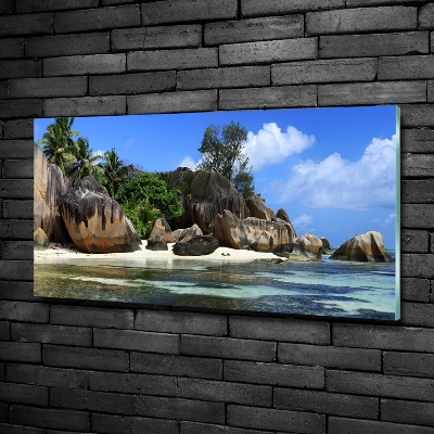 Fotografie imprimată pe sticlă Seychelles panorama