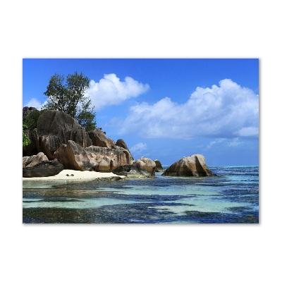 Fotografie imprimată pe sticlă Seychelles panorama