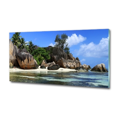 Fotografie imprimată pe sticlă Seychelles panorama