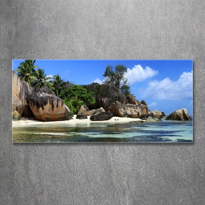 Fotografie imprimată pe sticlă Seychelles panorama