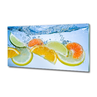 Tablou sticlă Citrus sub apă