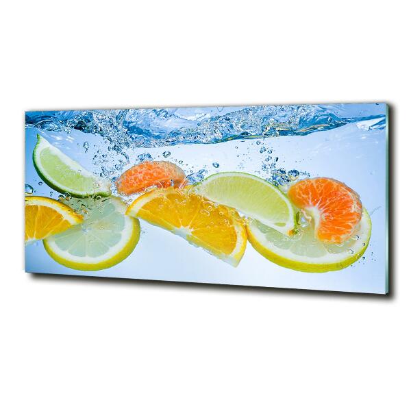 Tablou sticlă Citrus sub apă