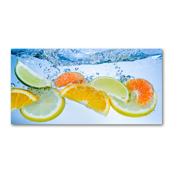 Tablou sticlă Citrus sub apă