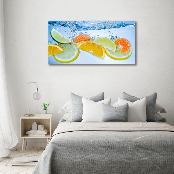 Tablou sticlă Citrus sub apă