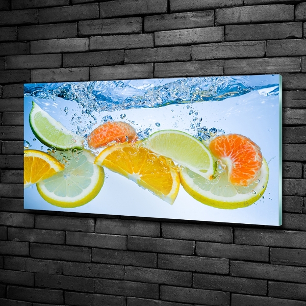 Tablou sticlă Citrus sub apă