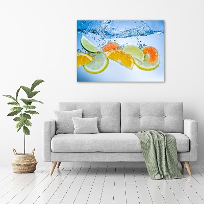 Tablou sticlă Citrus sub apă