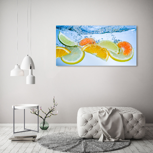 Tablou sticlă Citrus sub apă