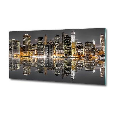 Fotografie imprimată pe sticlă New York, pe timp de noapte