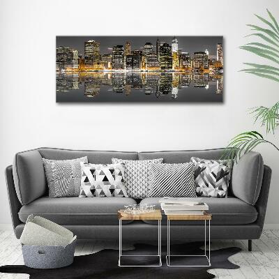 Fotografie imprimată pe sticlă New York, pe timp de noapte