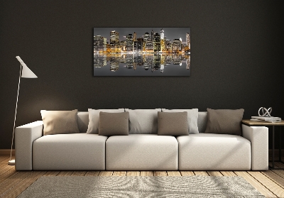 Fotografie imprimată pe sticlă New York, pe timp de noapte