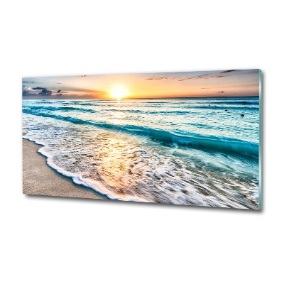 Tablou pe pe sticlă Sunset Beach