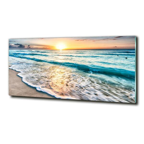 Tablou pe pe sticlă Sunset Beach