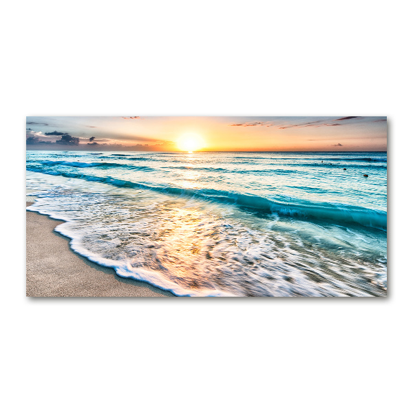 Tablou pe pe sticlă Sunset Beach