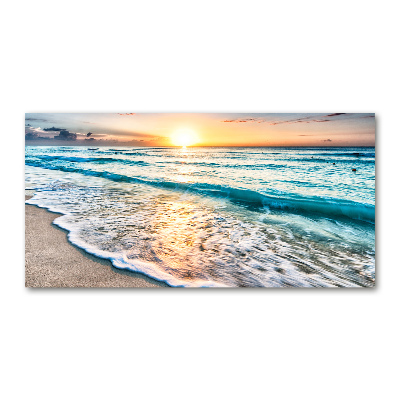 Tablou pe pe sticlă Sunset Beach